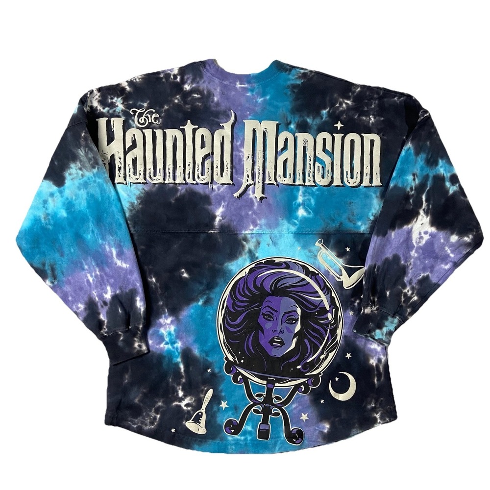 Disney Haunted Mansion Graphic Crew Neck Long Sleeve Spirit Jersey Adult XS Goth